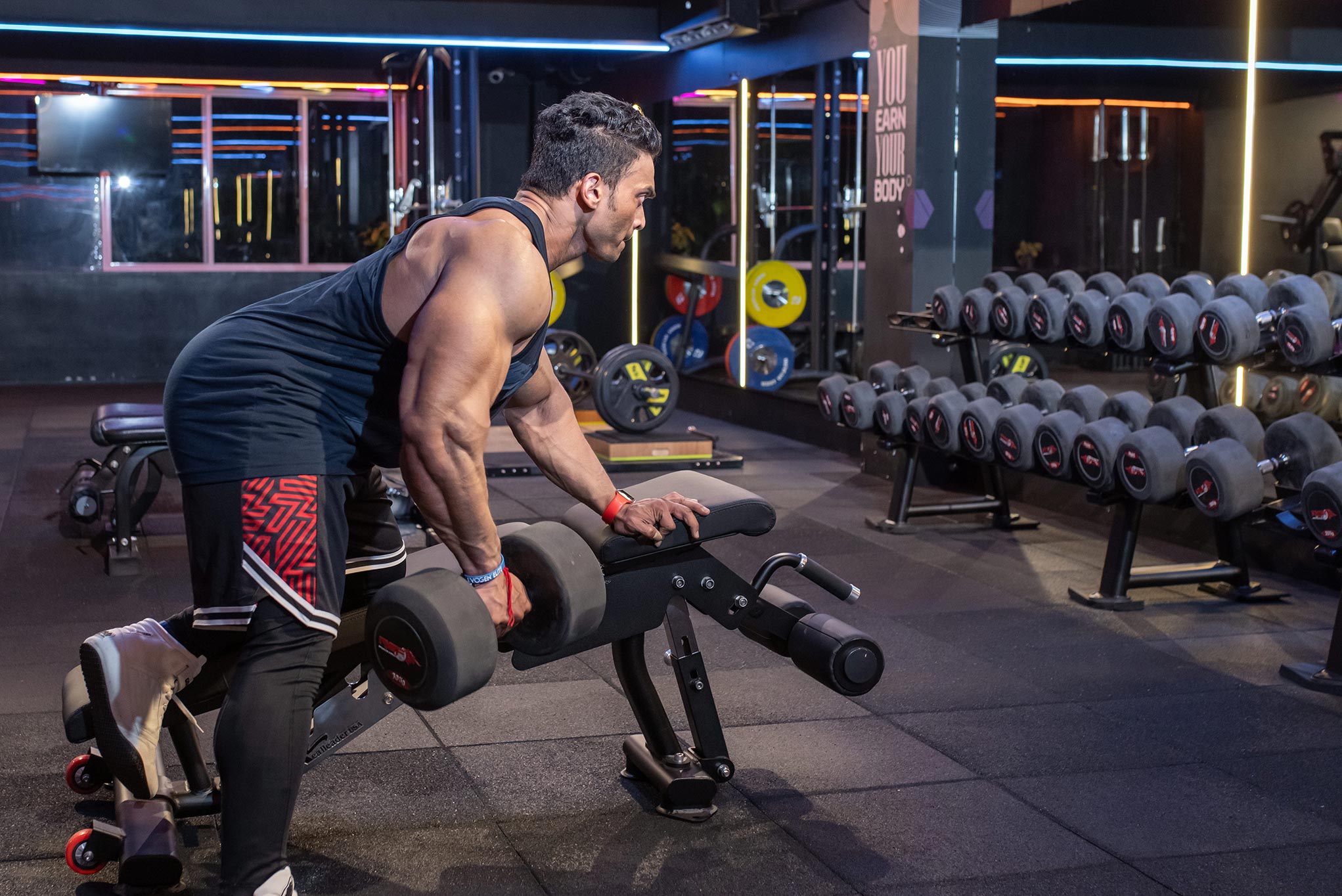 Members training together in a gym