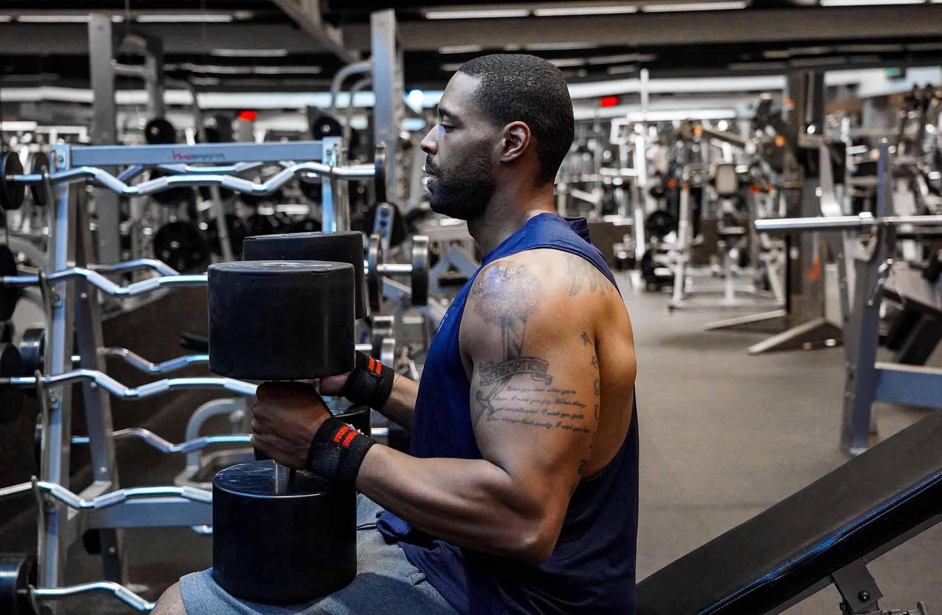A group training together at the gym